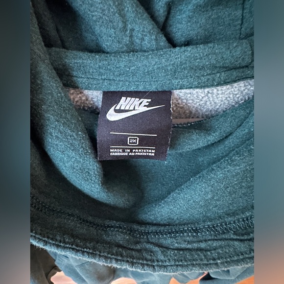Nike Green Cowl Neck Pull-Over Hoodie | 2X - Picture 10 of 11